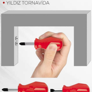 2'li Avuç Içi Tornavida Seti Düz Yıldız