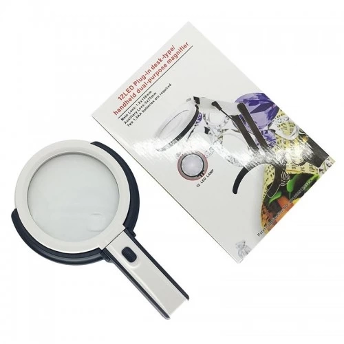 2x5x120mm 10 Ledli Masaüstü Büyüteç - Görsel 2