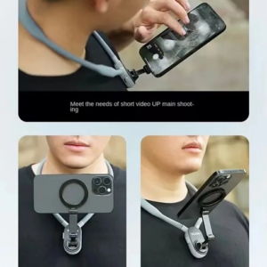 360 Derece Ayarlanabilir Boyun Askılı Manyetik Telefon Tutucu