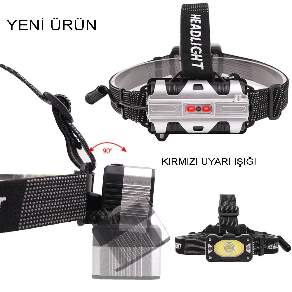 4 Modlu Sensörlü Şarjlı Güçlü Kafa Lambası Wt-248 - Görsel 2