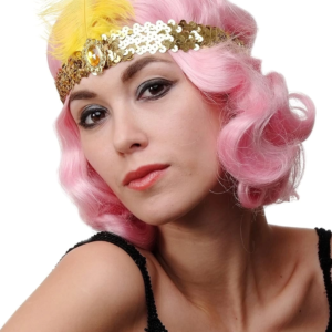 7039ler 8039ler Ve 9039lar Temalı Altın Renk Çarliston Saç Bandı