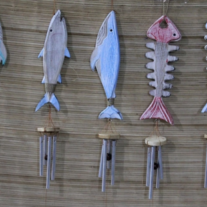 Ahşap Balıklı Metal Çan No:5