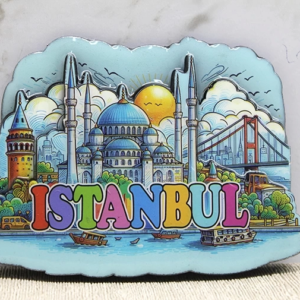Ahşap İstanbul Temalı Magnet Alk4360