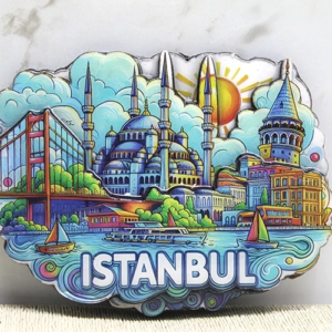 Ahşap İstanbul Temalı Magnet Alk4361