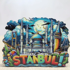 Ahşap İstanbul Temalı Magnet Alk4597