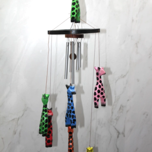 Ahşap Zürafali Rüzgar Çani Sayang:3