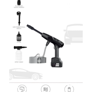 Akülü Şarjlı Yüksek Basınçlı Oto Araba Bahçe Yıkama,temizleme Su Sı