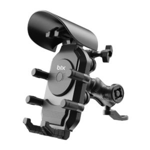 Ayna Bağlantılı Güneş Ve Yağmur Korumalı 360° Derece Ayarlanabilir Motosiklet Telefon Tutucu