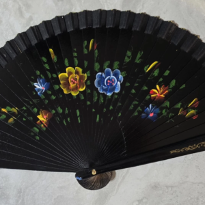 Bambu Çift Taraflı Siyah Yelpaze 12'li Paket