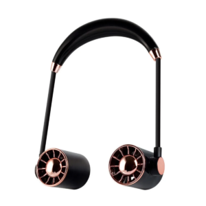 Boyunluk Fan Hava Soğutucu Vantilatör Boyuna Asmalı Şarjlı 3 Kademeli Mini Klima Siyah