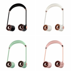 Boyunluk Fan Hava Soğutucu Vantilatör Boyuna Asmalı Şarjlı 3 Kademeli Mini Klima Siyah