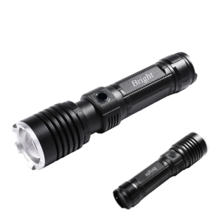 Bright Ght-5761 Xp90 Led 3 Mod Zoomlu Yağmur Suyu Geçirmez Şarjlı El Feneri 26650 Pilli