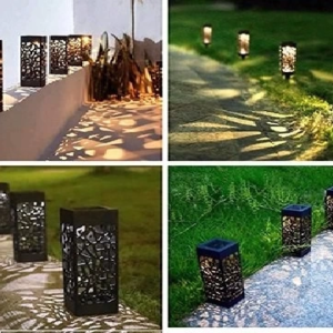 Dekoratif Solar Güneş Enerjili Bahçe Aydınlatması Yürüyüş Yolu Seti ( 8 Adet )