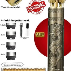 Dragon Çelik Kasa Profesyonel Saç Sakal Ense Çizim Tüm Vücut Tüyü Lazer Öncesi Tıraş Makinesi