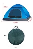 Otomatik Havada Açılan Su Geçirmez Çadır 4 Kişilik
