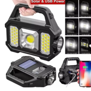 P-880a Solar Powerbanklı Şarjlı Taşınabilir Güçlü Fener