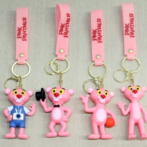 Pembe Panter Silikon Anahtarlık Alk4271