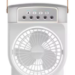 Şarjlı 600 Ml Su Hazneli Taşınabilir Masaüstü Vanilatör  Güçlü Fan Ve 2000 Mah Pil Beyaz