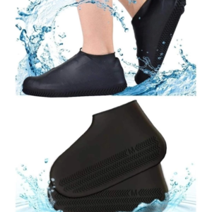 Siyah Silikon Yağmur Koruyucu Ayakkabı Kılıfı Kaymaz Su Kir Geçirmez Large (40-46)