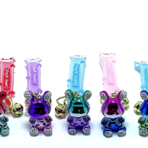 Taşlı Ayıcık Silikon Anahtarlık Alk1702