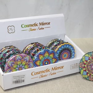 Taşlı El Aynası Yuvarlak İnce Alk3756