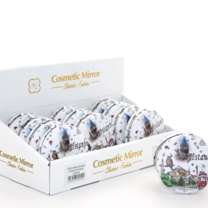 Taşlı İstanbul Tasarımı El Aynası Kalın Alk2489