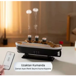 Titanic Gemi Hava Nemlendirici Işıklı Fonksiyonlu Buhar Makinesi Kumandalı