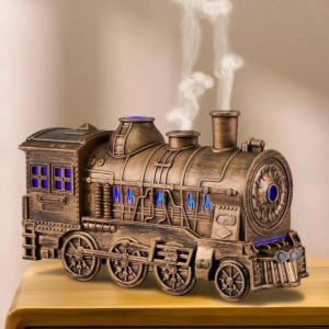 Tren Şeklinde Buharlı Oda Hava Nemlendirici Işık Buhar Makinesi Kumandalı