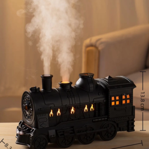 Tren Şeklinde Buharlı Oda Hava Nemlendirici Işık Buhar Makinesi Kumandalı
