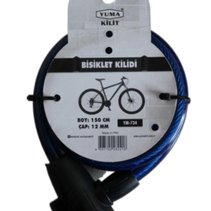 Yuma Ym- 734 150cm  Mavi Bisiklet Kilidi