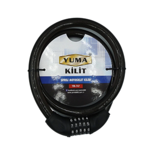 Yuma Ym-747 120cm 20mm 5 Şifreli Siyah Motorsiklet Kilidi