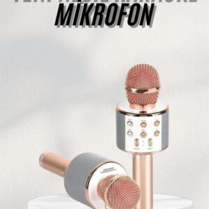 Bluetooth Hoparlör USB AUX SD Kart Kaoroke Mikrofon Uzun Pil Ömrü