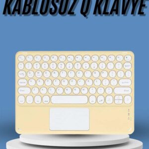 Touchpad Tüm Cihazlara Uyumlu Bluetooth Klavye Touchpad Slim Kablosuz Wifi Q Klavye