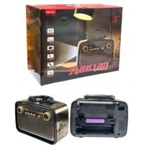 Müzik Kutusu Bluetooth Bağlantılı El Fenerli Nostaljik Tasarım Radyo