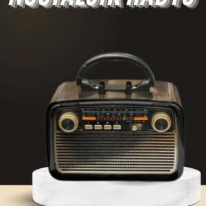 Nostaljik Radyo Bluetooth Bağlantılı Müzik Kutusu Ahşap