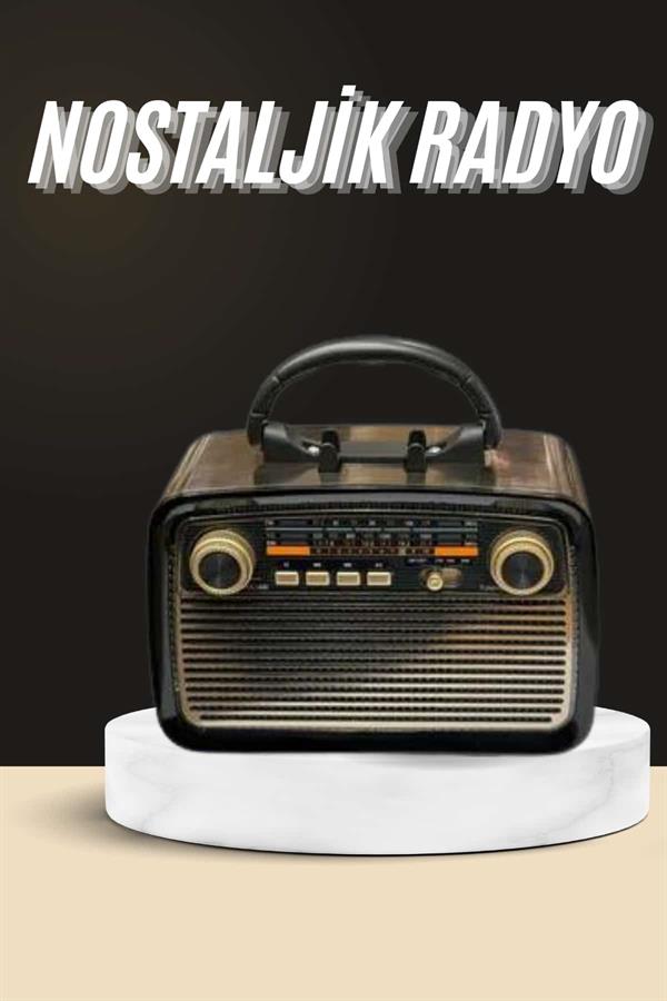 Nostaljik Radyo Bluetooth Bağlantılı Müzik Kutusu Ahşap - Görsel 2