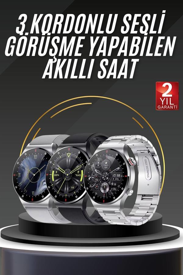 Akıllı Saat Uyku ve Sağlık Takibi NFC Uyumlu Bluetoooth Bağlantılı Android İOS Uyumlu - Görsel 2