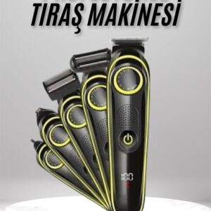Saç Sakal Vücut Tıraş Makinesi 5in1 Kablosuz Burun Kulak Tıraş Makinesi