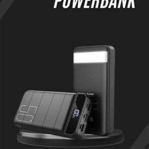 Taşınabilir Powerbank 50.000 mAh 4 Girişli Hızlı Şarj Led Göstergeli Fenerli Şarj