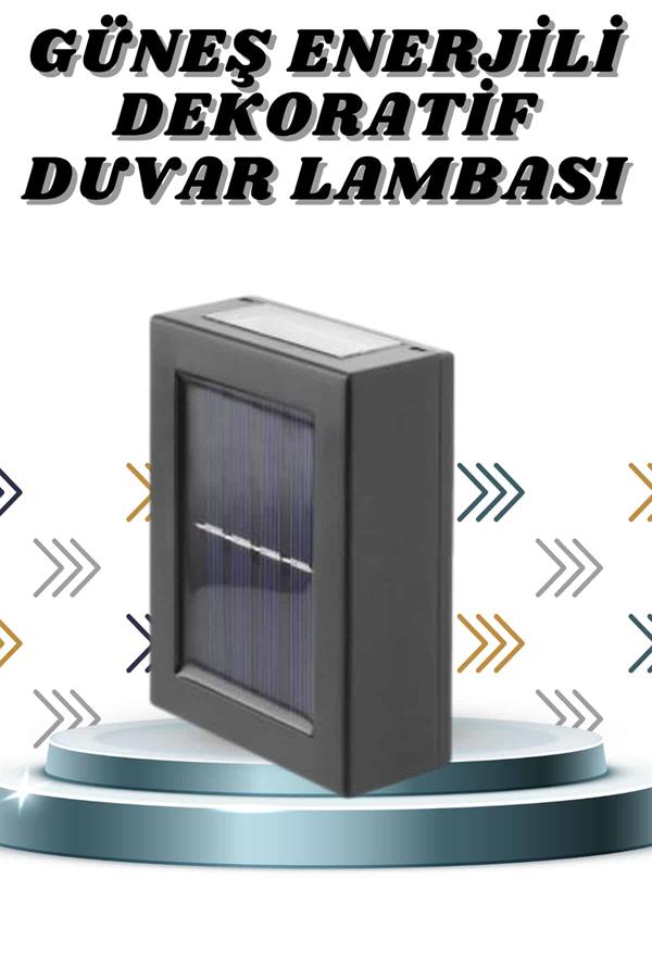 Solar Lamba Dekoratif Aplik Su Geçirmez Led Işıklı Duvar Lambası - Görsel 2