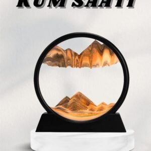 7 Inç Mavi Orta Boy Dekoratif Yuvarlak Şık Kum Tablosu Modern Dekoratif Süs