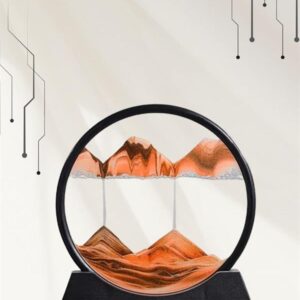 Dekoratif Kum Sulu Kum Saati Yuvarlak Şık Kum Tablosu Kum Saati Şeklinde Kum Tablo