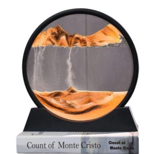 Dekoratif Kum Sulu Kum Saati Yuvarlak Şık Kum Tablosu Kum Saati Şeklinde Kum Tablo