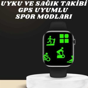 Akıllı Saat Wireless Şarj Yüksek Çözünürlüklü Müzik Dinleme Sesli Cevaplama