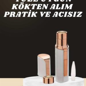 KAŞ BIYIK VE YÜZ EPİLASYON ALETİ VE TİTREŞİMLİ YÜZ TEMİZLEME MASAJ ALETİ İKİLİ SET