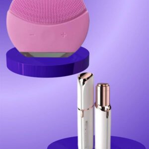 KAŞ BIYIK VE YÜZ EPİLASYON ALETİ VE TİTREŞİMLİ YÜZ TEMİZLEME MASAJ ALETİ İKİLİ SET