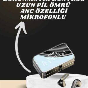 Aynalı Bluetooth Kulaklık ve 7 Kordonlu Akıllı Saat Dijital Göstergeli Uzun Pil Ömrü