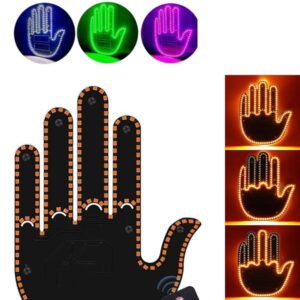 Pilli Led Işık Araç Camı İçin Uzaktan Kumandalı El Simgesi