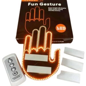 Pilli Led Işık Araç Camı İçin Uzaktan Kumandalı El Simgesi