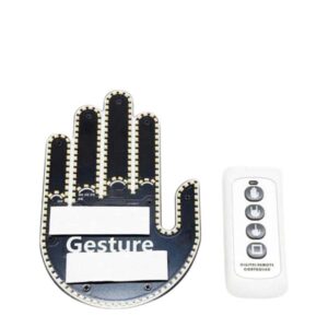 Pilli Led Işık Araç Camı İçin Uzaktan Kumandalı El Simgesi